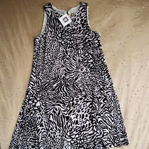 Anne Klein Animal Print Swing Trapeze Dress